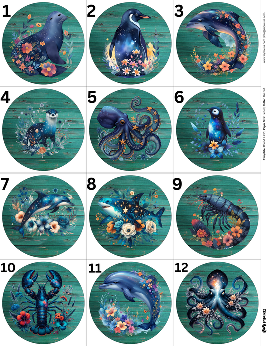 Ocean Animals Magnets and Keychains